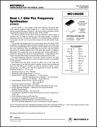 MC145220F datasheet: Dual 1.1 GHz PLL frequency synthsizer MC145220F