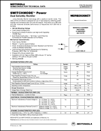 MBRB20200CT datasheet: Switchmode power rectifier MBRB20200CT