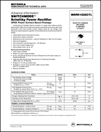 MBRD1035CTL datasheet: Switchmode schottky power rectifier MBRD1035CTL