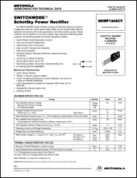 MBRF1545CT datasheet: Switchmode schottky power rectifier MBRF1545CT