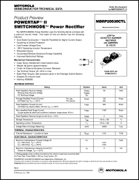MBRP20030CTL datasheet: Switchmode power rectifier MBRP20030CTL