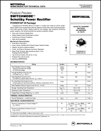 MBRP20035L datasheet: Switchmode schottky power rectifier MBRP20035L