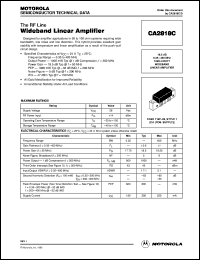 CA2818C datasheet: Wideband linear amplifier CA2818C