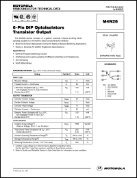M4N26 datasheet: Optoisolator transistor output M4N26
