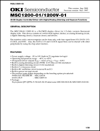 MSC1200-01 datasheet: 30-Bit duplex controller/driver with digital/analog dimming and keyscan functions MSC1200-01