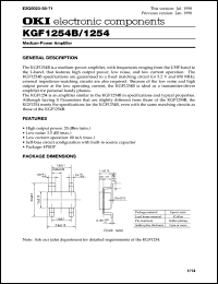 KGF1254 datasheet: Medium-power amplifier KGF1254