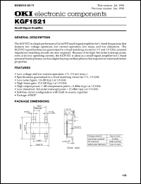 KGF1521 datasheet: Small-signal amplifier KGF1521