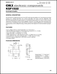 KGF1522 datasheet: Small-signal amplifier KGF1522