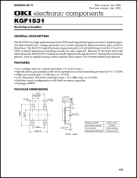 KGF1531 datasheet: Small-signal amplifier KGF1531