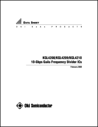 KGL4210 datasheet: 10-Gbps GaAs frequency divider IC KGL4210