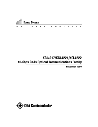 KGL4217 datasheet: 10-Gbps GaAs limiting amplifier KGL4217