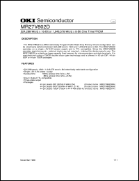 MR27V802DTP datasheet: 524,288-word x 16-bit or 1,048,576-word x 8 bit one time PROM MR27V802DTP