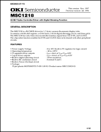 MSC1218GS-K datasheet: 63-bit triplex controller/driver with digital dimming function MSC1218GS-K