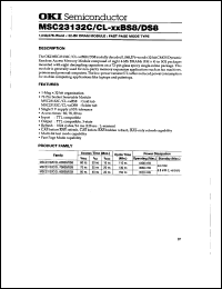 MSC23132C-70BS8 datasheet: 1,048,576- word x 32-bit DRAM module MSC23132C-70BS8