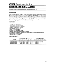 MSC23408C-70DS8 datasheet: 4,194,304-word x 8-bit DRAM module MSC23408C-70DS8