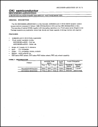 MSC23836B-60BS20 datasheet: 8,388,608-word by 36-bit dynamic RAM module MSC23836B-60BS20