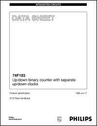 N74F193D datasheet: Up/down binary counter with separate up/down clocks N74F193D
