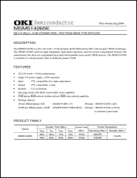 MSM514265E70JS datasheet: 262,144-word x 16-bit dynamic RAM MSM514265E70JS