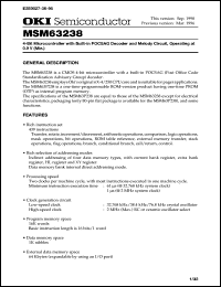 MSM63238-xxxTS-K datasheet: 4-bit microcontroller with built-in POCSAG decoder and melody circuit,operating at 0.9V(min) MSM63238-xxxTS-K