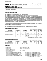 MSM6595A-xxxJS datasheet: 1-Mbit serial voice ROM MSM6595A-xxxJS