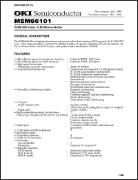 MSM66101-xxxJS datasheet: OLMS-66K series 16-bit microcontroller MSM66101-xxxJS