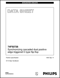 N74F50728N datasheet: Synchronizing cascaded dual positive edge-triggered D-type flip-flop N74F50728N