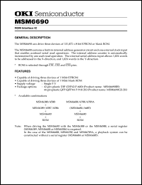 MSM6690RS datasheet: ROM interface IC MSM6690RS