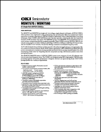 MSM7570-TS-K-01 datasheet: 5V single rail APDCM CODEC MSM7570-TS-K-01