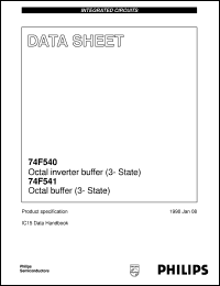 N74F541D datasheet: Octal inverter buffer (3- State); Octal buffer (3- State) N74F541D