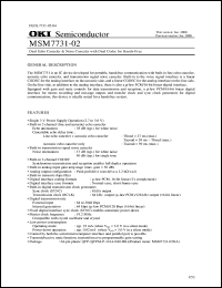 MSM7731-02GA datasheet: Dual echo canceler & Noise canceler with dual codec for hands-free MSM7731-02GA