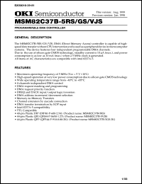 MSM82C37B-5VJS datasheet: Programmable DMA controller MSM82C37B-5VJS