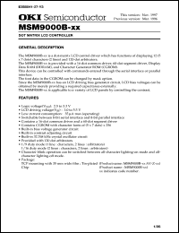 MSM9000-xxAV-Z-xx datasheet: Dot matrix LCD controller MSM9000-xxAV-Z-xx