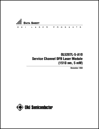 OL5207L-5-A10 datasheet: Service channel laser module for single-mode fiber OL5207L-5-A10