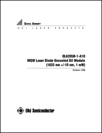 OL6201N-1-A10 datasheet: Unooled DIL module for single-mode fiber OL6201N-1-A10