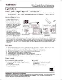 LZ8520X datasheet: IrDA-control single-chip host controller (HC) LZ8520X