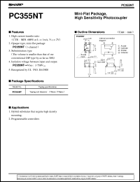 PC355NT datasheet: Mini-flat,high sensitivity photocoupler PC355NT