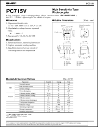 PC715V datasheet: High sensitivity type photocoupler PC715V