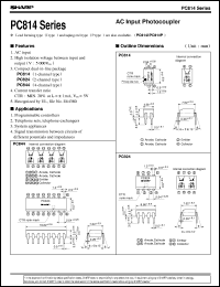 PC814 datasheet: AC input photocoupler PC814