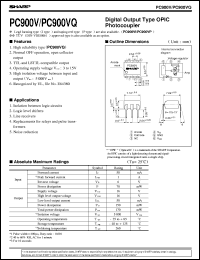 PC900VQ datasheet: Digital output type OPIC photocoupler PC900VQ