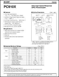 PC910X datasheet: Ultra-high speed response OPIC photocoupler PC910X