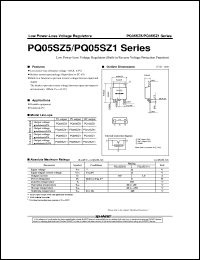 PQ05SZ11 datasheet: Low power-loss voltage regulator PQ05SZ11