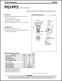 PQ1PF2 datasheet: Primary regulator for switching power supply PQ1PF2