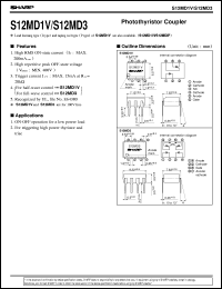 S12MD3 datasheet: High speed/high noise resistance type phototriac coupler S12MD3