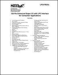 LPC47B34x datasheet: 128 pin enhanced super I/O with LPC interface for consumer application LPC47B34x