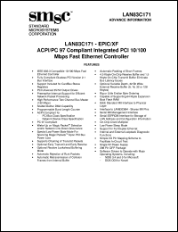 LAN83C171 datasheet: ACPI/PC97 compliant integrated PCI 10/100 LAN83C171