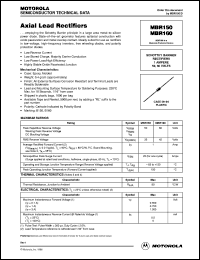 MBR160 datasheet: Axial lead rectifier MBR160