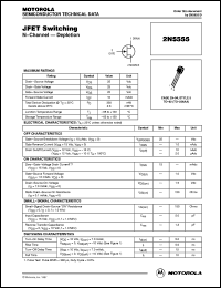 2N5555 datasheet: JFET switching 2N5555