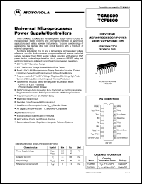 TCA5600 datasheet: Universal microprocessor power controller TCA5600