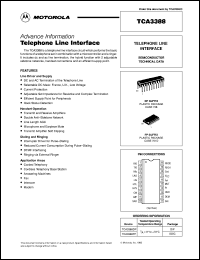 TCA3388FP datasheet: Telephone line interface TCA3388FP