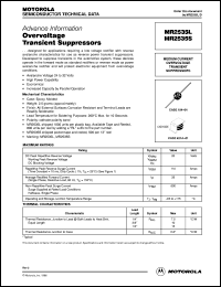 MR2525L datasheet: Overvoltage transient suppressor MR2525L